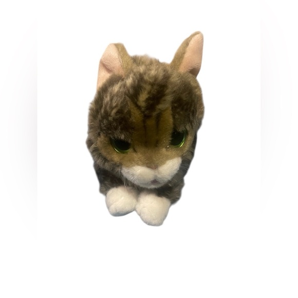 Lil Bub Cuddle Barn Cat Kitty Cat Plush Stuffed Animal Green Eyes Realistic 18" - Picture 3 of 9